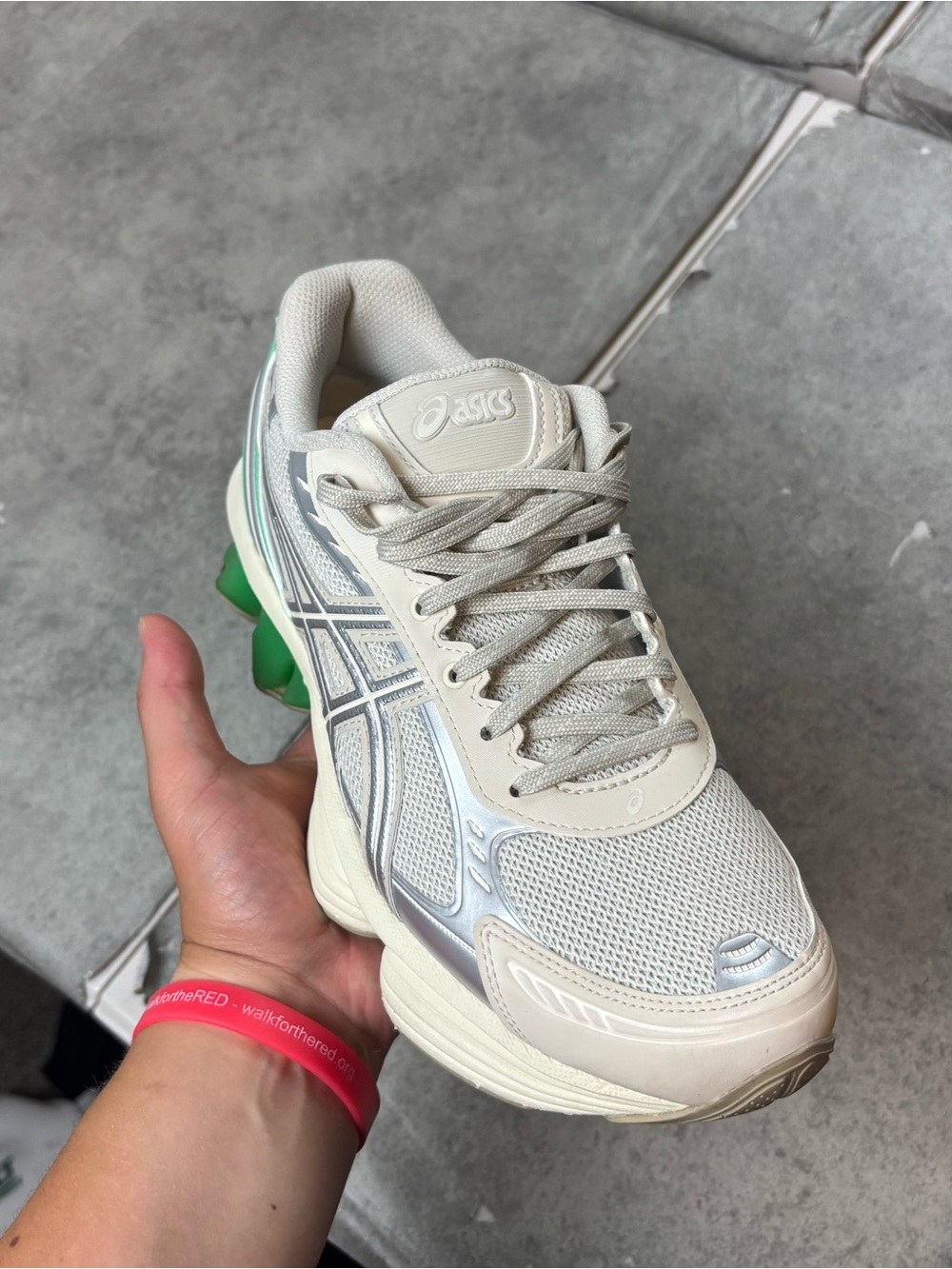ASICS Men's GEL-KINETIC FLUENT Running Shoes Mens 7 Silver Green F450325 - Picture 4 of 14